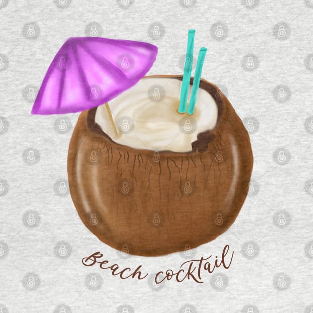 Beach Cocktail in Coconut. Beach Summer 2022 by Tigra